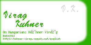 virag kuhner business card